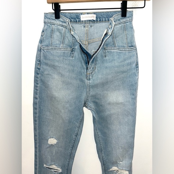 FAVORITE DAUGHTER NWT Jordie High Waist Distressed Straight Leg Jeans Size 24 - Picture 6 of 13
